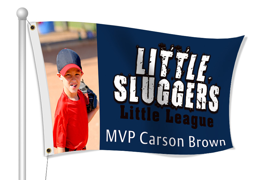 Custom Printed Little League Fabric Flag | Banners.com